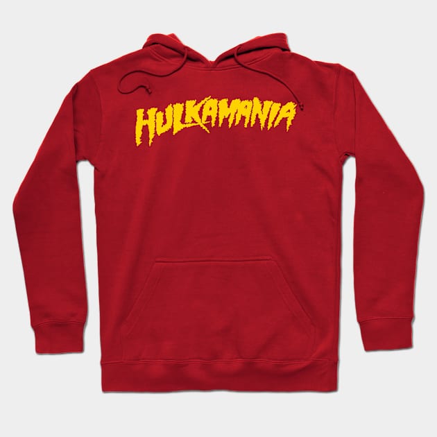 Hulkamania Yellow Hoodie by mighty corps studio